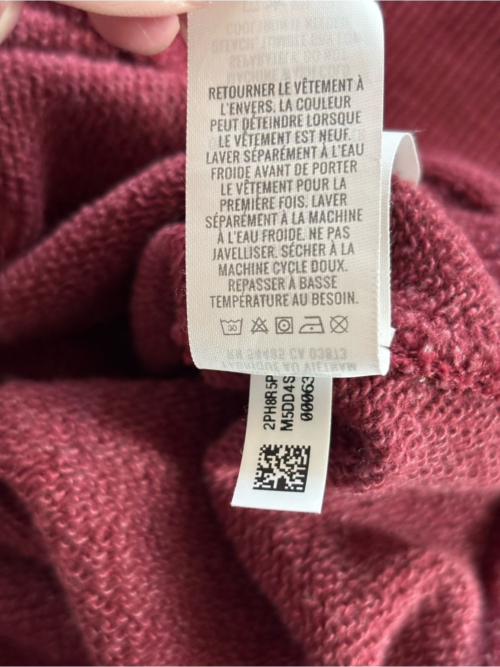 Aerie Oversized Crewneck Sweatshirt Size M Burgundy - Picture 8 of 14